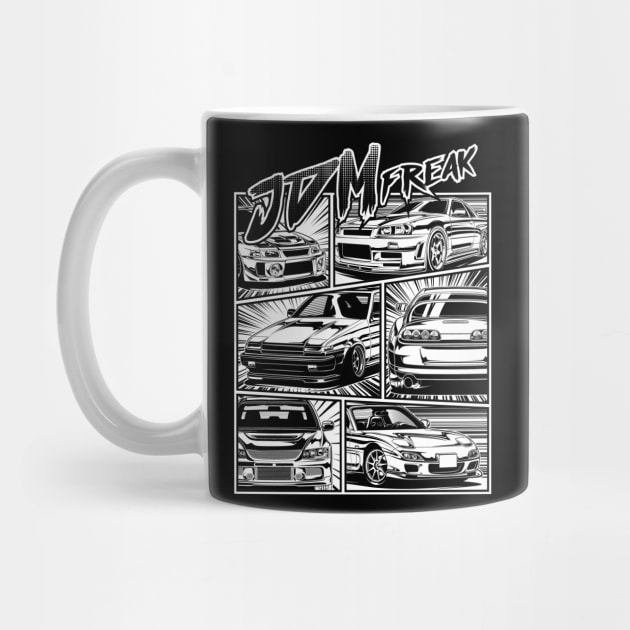 Manga Style of JDM Cars (White Print) by idrdesign